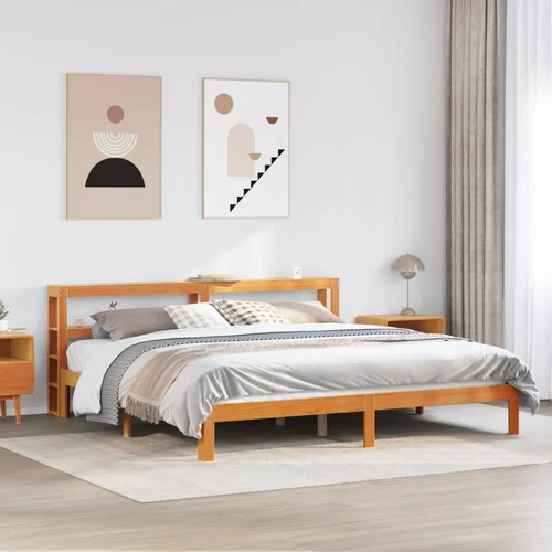 Furnova Posteljni okvir brez vzmetnice vošč. rjav 180x200 cm borovina, (21940654) Furnova Posteljni okvir brez vzmetnice vošč. rjav 180x200 cm borovina, (21940654)