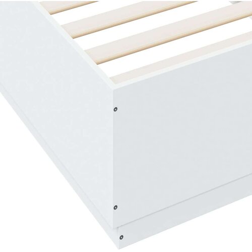 VidaXL Okvir za krevet bijeli 90x200 cm konstruirano drvo Slike
