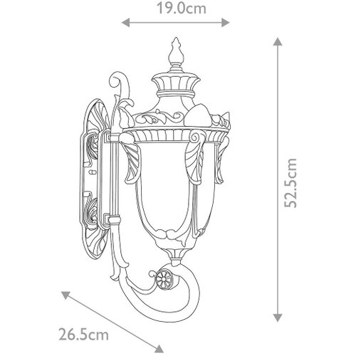 Elstead Lighting Elstead Philadelphia 1 luč Zunanja srednja stenska svetilka Stara bronasta IP44, E27, (22099990) Cene
