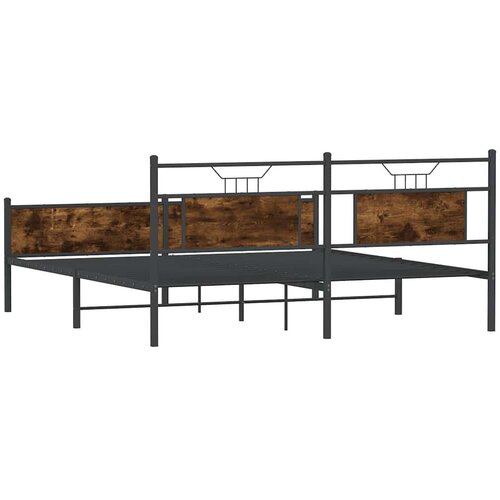 VidaXL metalni okvir kreveta bez madraca boja hrasta 180x200 cm Slike