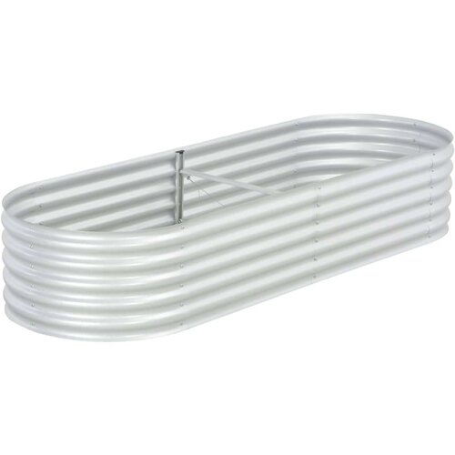  Visoka greda 240x80x44 cm pocinkano jeklo srebrna, (20758940) Slike