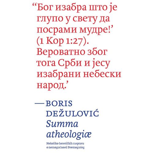 Biblos Boris Dežulović - Summa atheologiae Cene