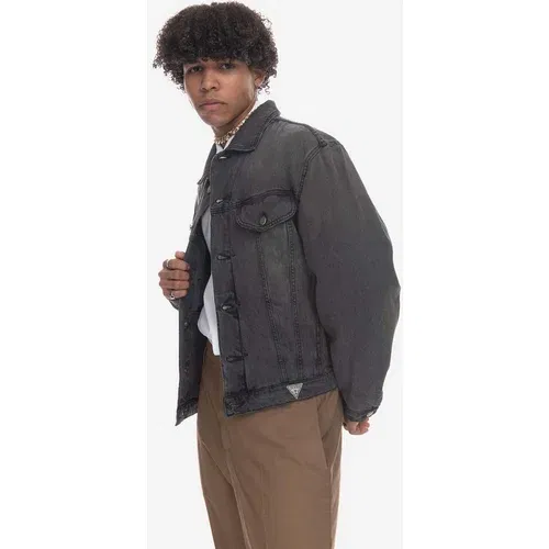 GUESS USA Traper jakna Guess za muškarce, boja: crna, za prijelazno razdoblje, oversize, M3GU97.D4XV0-JTMU