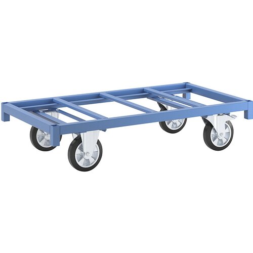 eurokraft pro ploski voziček modular, nosilnost 1200 kg, nakladalna površina 1300 x 700 mm, 2 vrtljivi kolesi z dvojno zavoro, 2 fiksni kolesi Cene