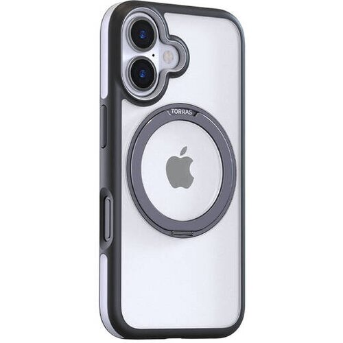 Torras Ostand R Fusion Case za iPhone 16 (črn) Slike