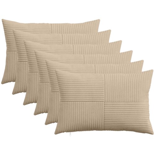 Presvlaka za jastuk 6 pcs ALMELO Sivosmeđa 50 x 75 cm Kord Cene