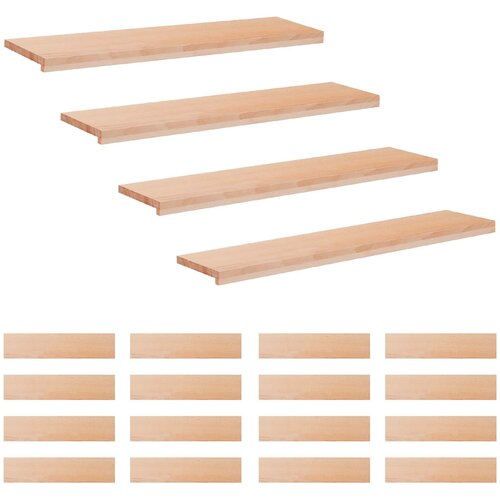 Step treads 20 kom. 120 x 25 x 2 cm Prirodna Čvrsto drvo bukve Cijene