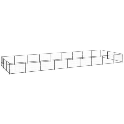 vidaXL Kavez za pse crni 27 m² čelični Cijene