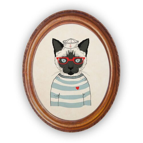 Really Nice Things ovalna slika Sailor Cat Cijene