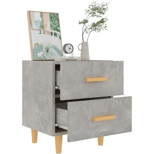  Noćni ormarići 2 kom siva boja betona 40 x 35 x 47,5 cm Slike