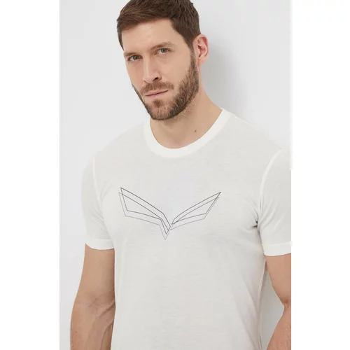 Salewa Športna kratka majica Pure Eagle Frame Dry bela barva