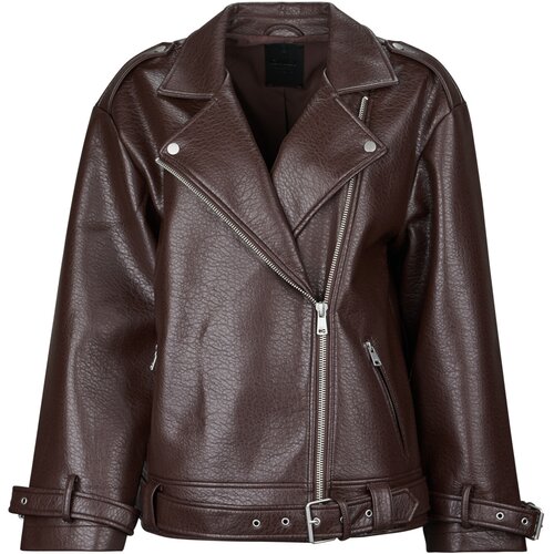 Only Usnjene jakne &amp;amp; Sintetične jakne ONLSOFT FAUX LEATHER OVS. BIKER Kostanjeva Slike