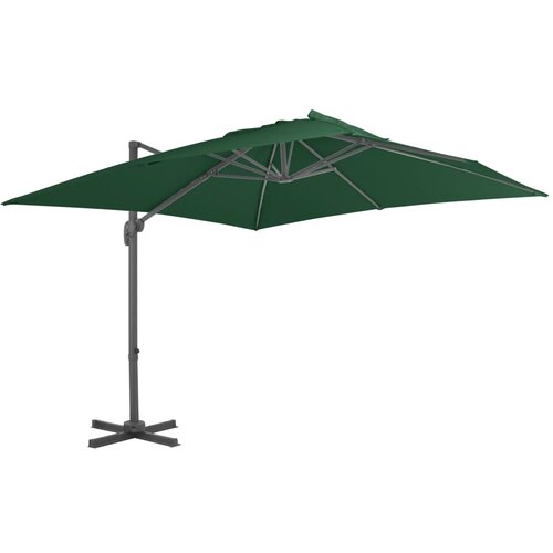 vidaXL konzolni suncobran s aluminijskom šipkom 400 x 300 cm zeleni Cijene