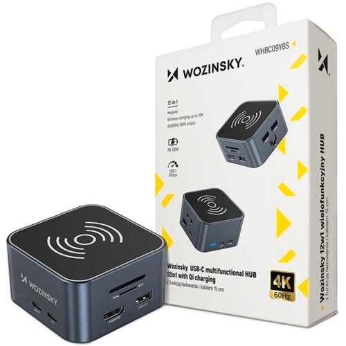 Wozinsky aluminijski Hub USB-C 12u1 sa kabelom 15cm sivi WHBC09Y8S Cijene