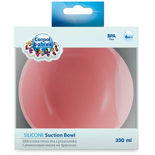 Canpol Silicone Suction Bowl Pink zdjelica 330 ml za djecu Slike