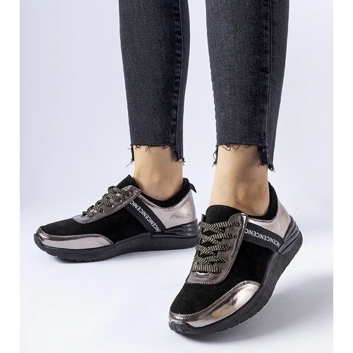 Gemre Black and grey leather Castelfidardo sneakers Cijene
