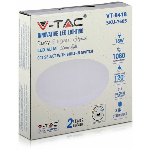 V-tac led plafonjera 18W 3U1 IP20 Cene