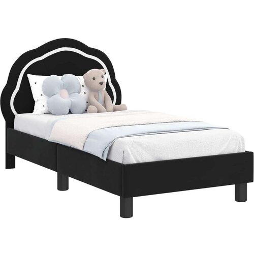  Okvir kreveta za malu djecu s naslonom Crna 70 x 140 cm Bar&amp;scaron;un Slike