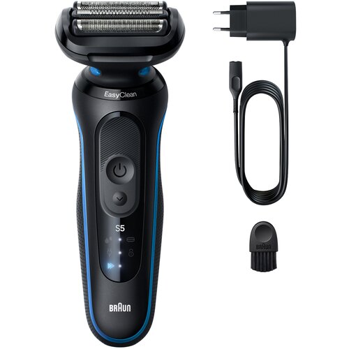 Braun Brivnik Series 5 52-B1000s za in mokro suho britje, modre barve Cene