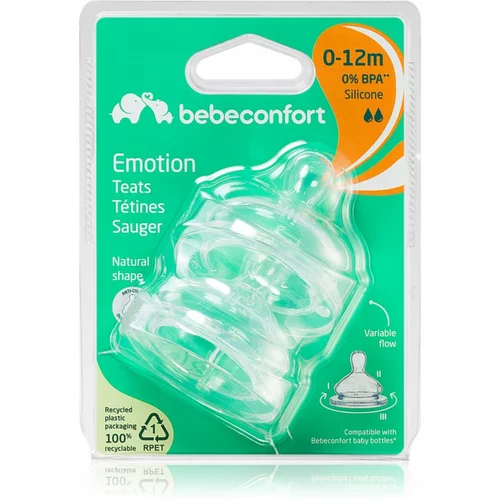 Bebe Confort Emotion Slow to Medium Flow cucelj za stekleničko 0-12 m 2 kos