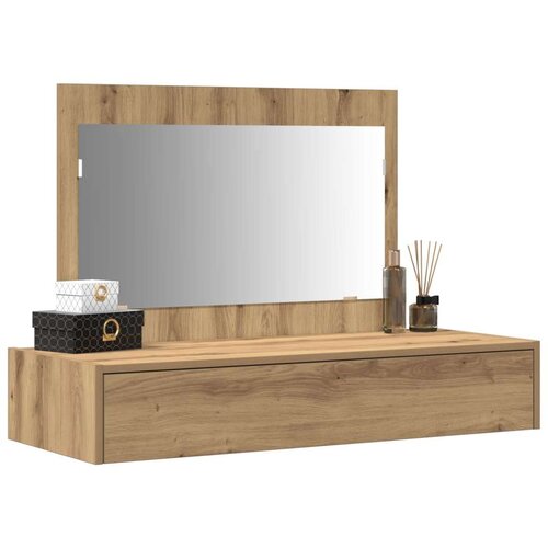 vidaXL Trden hrast MDF 100 x 40 x 70 cm Toaletna mizica Pravokotna Cene