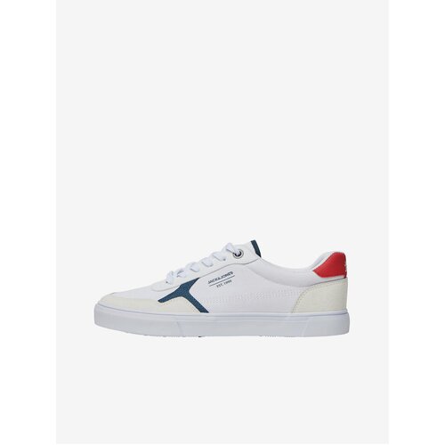 Jack & Jones White Mens Sneakers with Suede Details Uston - Men Slike