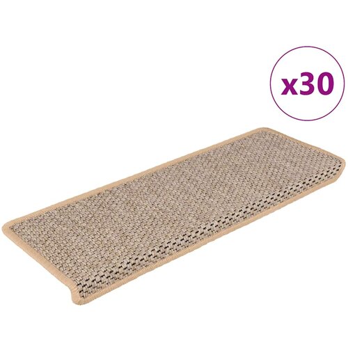 vidaXL Samolepilne preproge za stopnice sisal 30 kosov 65x21x4 cm bež Cene