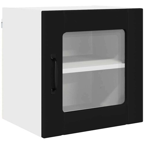 VidaXL zidni kuhinjski ormarić s policom 2 pcs crna 40 x 31 x 40 cm Slike