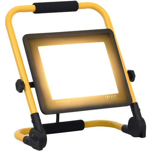 vidaXL LED reflektor z ročajem 100 W toplo bel Cene