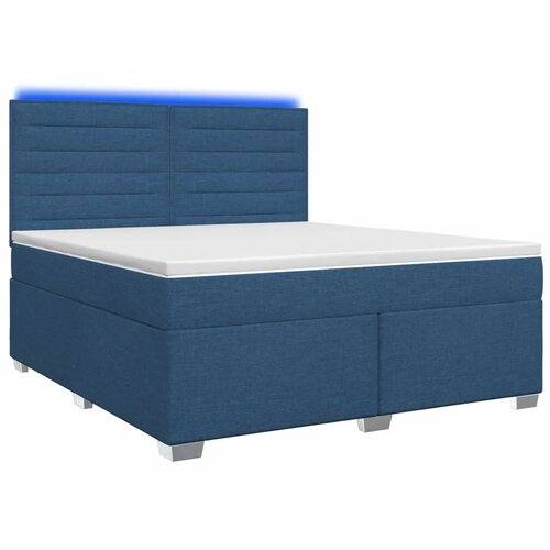  Boxspring krevet s madracem Plava 160 x 200 cm Tkanina - Plava 160 x 200 cm Dizajn linija Slike