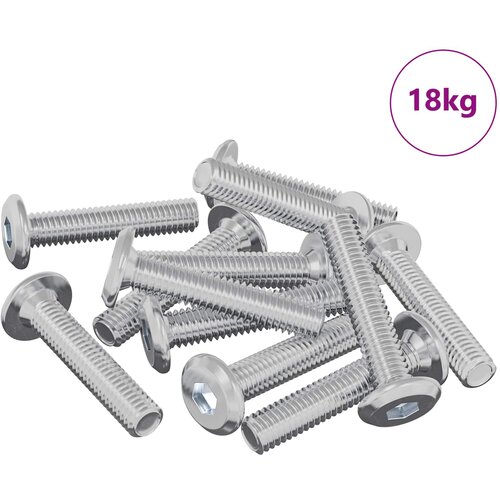 VidaXL Zaklepni vijak Enobarvno 2647 pcs srebrna Jeklo, (5000163933) Slike