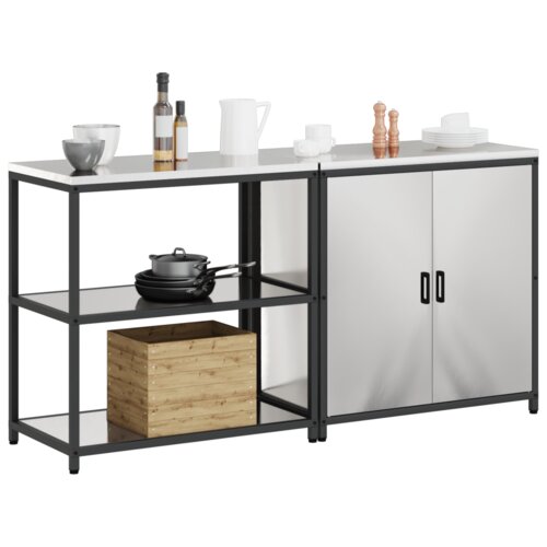  Kuhinjski set za pohranu 2 pcs Srebrna 180 x 50 x 92 cm Slike