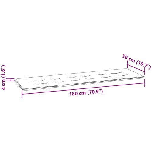  Jastučić za klupu Dizajn lista 150 x 50 x 3 cm Oxford tkanina Slike