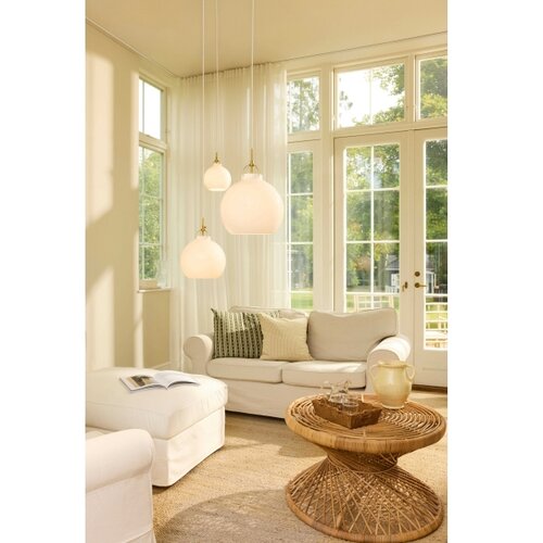 Halo Design 748068 - Visilica na sajli TOSCANA 1xE27/40W/230V prečnik 36 cm krem./mesing Slike