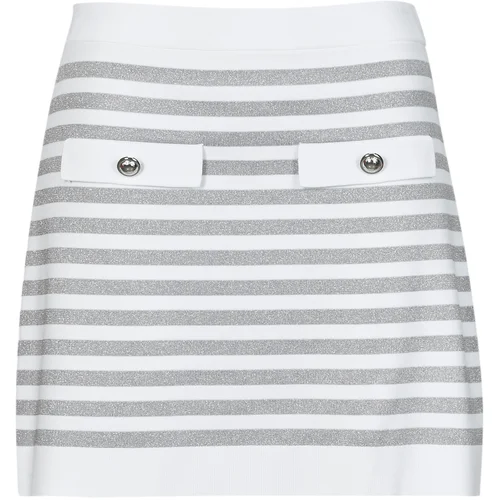 Michael Kors Krila ECO MINI SKIRT WITH PKT Bela Michael Kors Krila ECO MINI SKIRT WITH PKT Bela