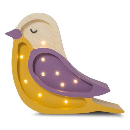 Little Lights stolna svjetiljka PTICA MINI - ljubičasta - žuta Cene