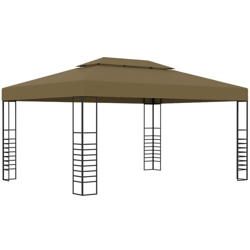 vidaXL Sjenica 3 x 4 m smeđe-siva 180 g/m² Cijene