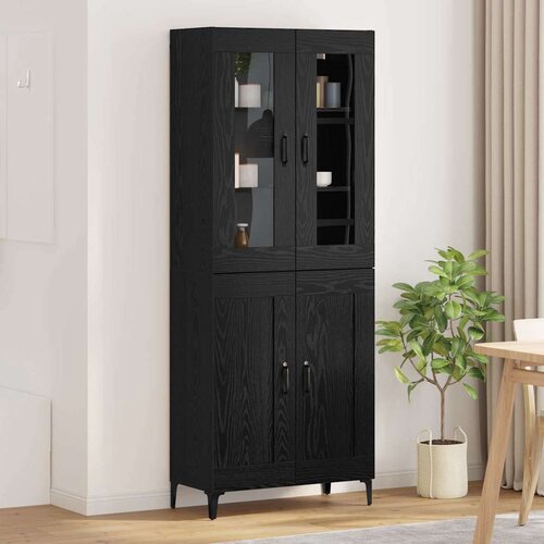  Highboard Crni hrast 69,5 x 34 x 180 cm Konstruirano drvo Slike
