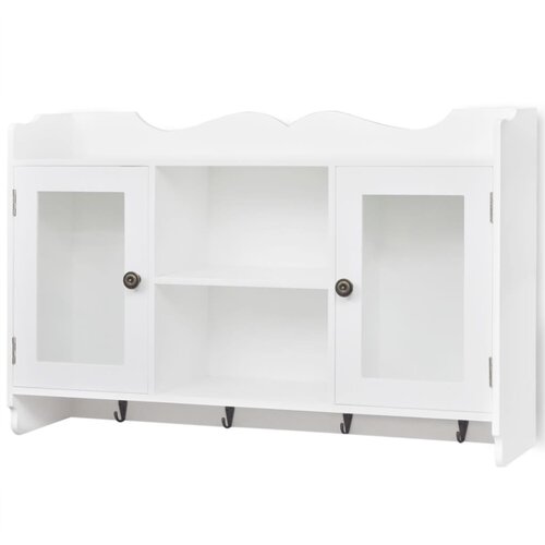 Maison Chic Stenska omarica - Zidna omarica s policami MDF bela iu1058, (22063018) Slike