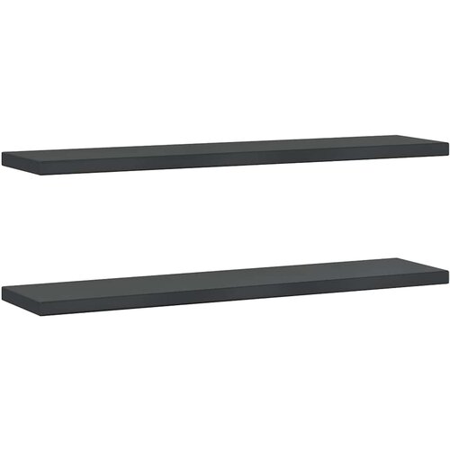 Maison Chic 2 kosi Stenske Police - Viseče police 100x23,5x3 cm črna nerjaveče jeklo, (21758794) Slike