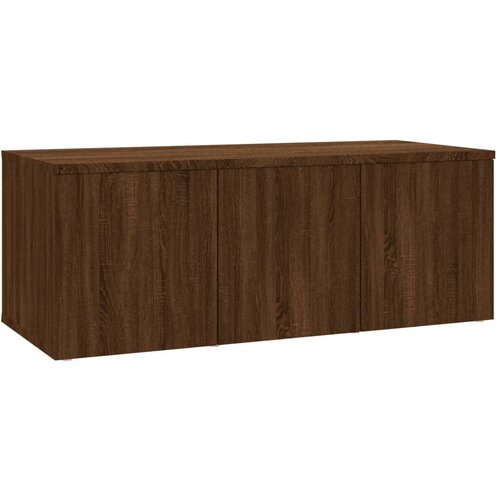 Maison Chic TV omarica - TV stojalo - Televizijska omarica rjav hrast 80x34x30 cm inženirski les, (21700032) Slike