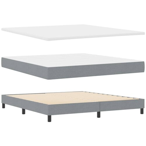  Krevet s opruga kutije Svjetlosiva 180 x 200 cm tkanina Slike