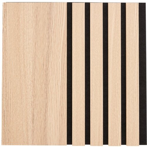  akustični panel mdf hrast/črni filc različne letvice 30 x 2,1 x 30 cm Slike
