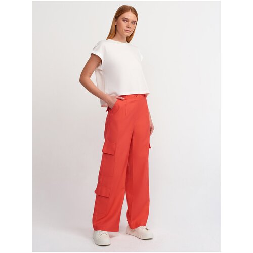 Dilvin 70698 Multi Pocket Cargo Pants-Red Slike