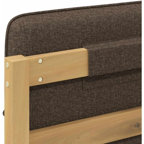 Krevetni okvir s tapiciranim uzglavljem Bijelo isprana i taupe - Bijelo isprana i taupe 75 x 190 cm Slike