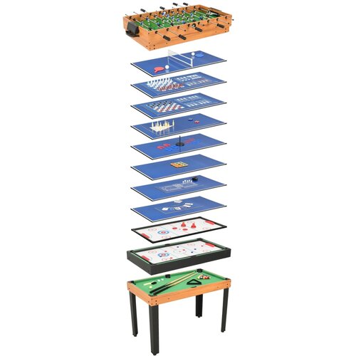 vidaXL 15-u-1 stol s više igara 121 x 61 x 82 cm boja javora Cijene