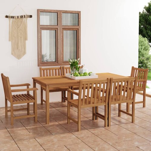  Vrtni blagovaonski set od 7 dijelova 180x90 cm masivno tikovino drvo Cijene
