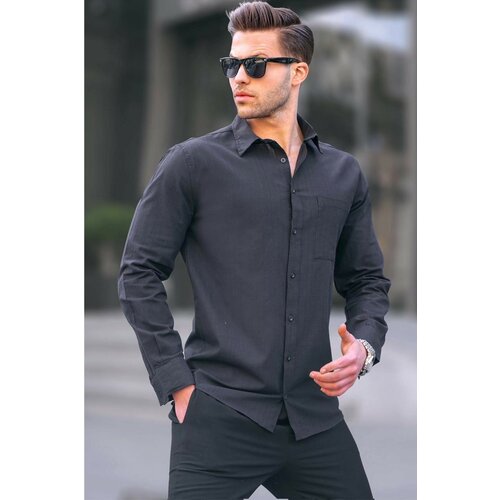 Madmext shirt - black - regular fit Cene