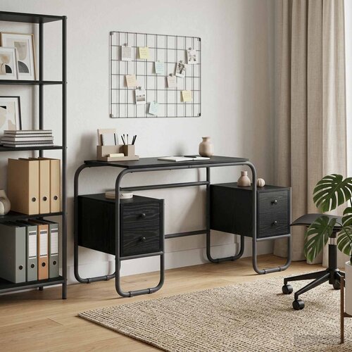 Stol s pohranom Crni hrast 145 x 50 x 75 cm Slike
