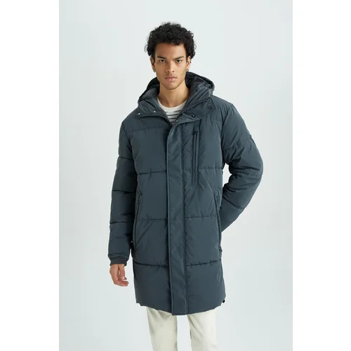 Defacto Hooded Faux Für Lined Puffer Coat Parka